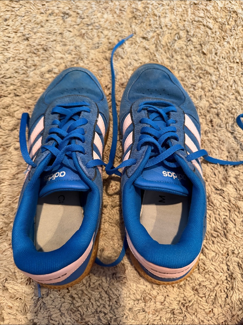 adidas Blue and Light Pink Women's Athletic Sneakers